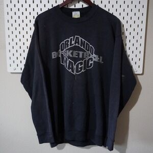 Vintage Orlando Magic Basketball Sweatshirt Golden Court‎ Bill Russell XL
